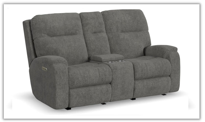 Penn Power Reclining Loveseat with Power Headrests & Footrests