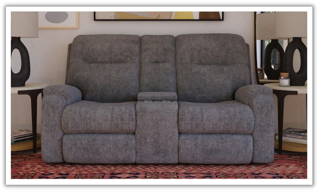 Penn Power Reclining Loveseat with Power Headrests & Footrests