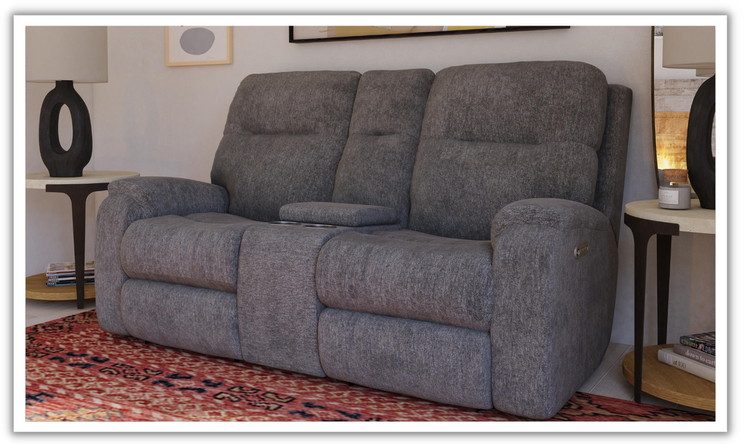 Penn Power Reclining Loveseat with Power Headrests & Footrests-jenniferfurniture