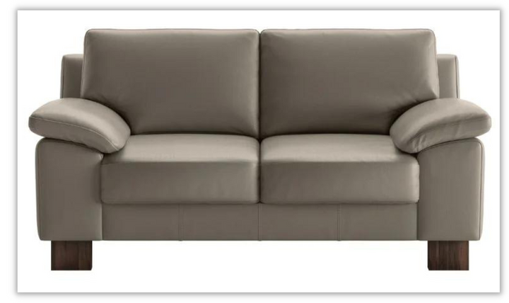 Poet Leather Upholstered Loveseat with Pillow Top Arms