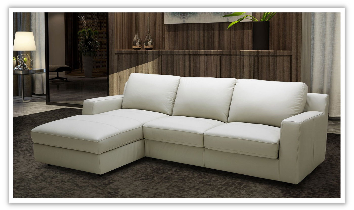 Presence 3-seater L-Shaped Leather Sleeper Sectional