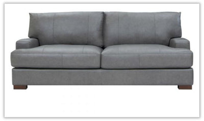 Reserve Stationary Gray Leather Full Size Sofa