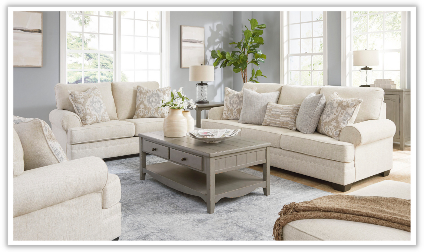 Rilynn Living Room Set With Rolled Arms