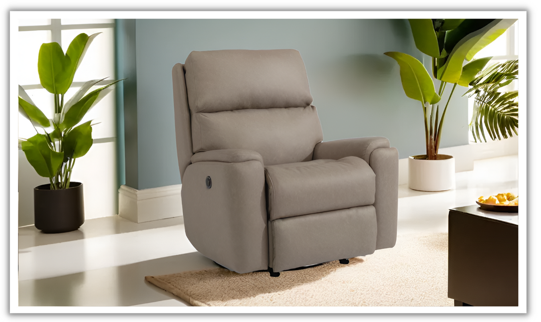 Rio Power Rocking Recliner Fabric Chair With Power Headrest-jenniferfurniture