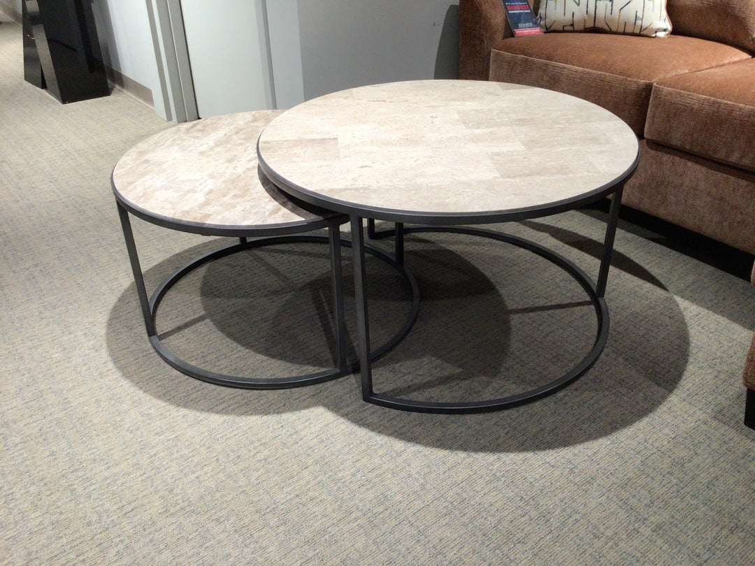 Round nesting coffee table