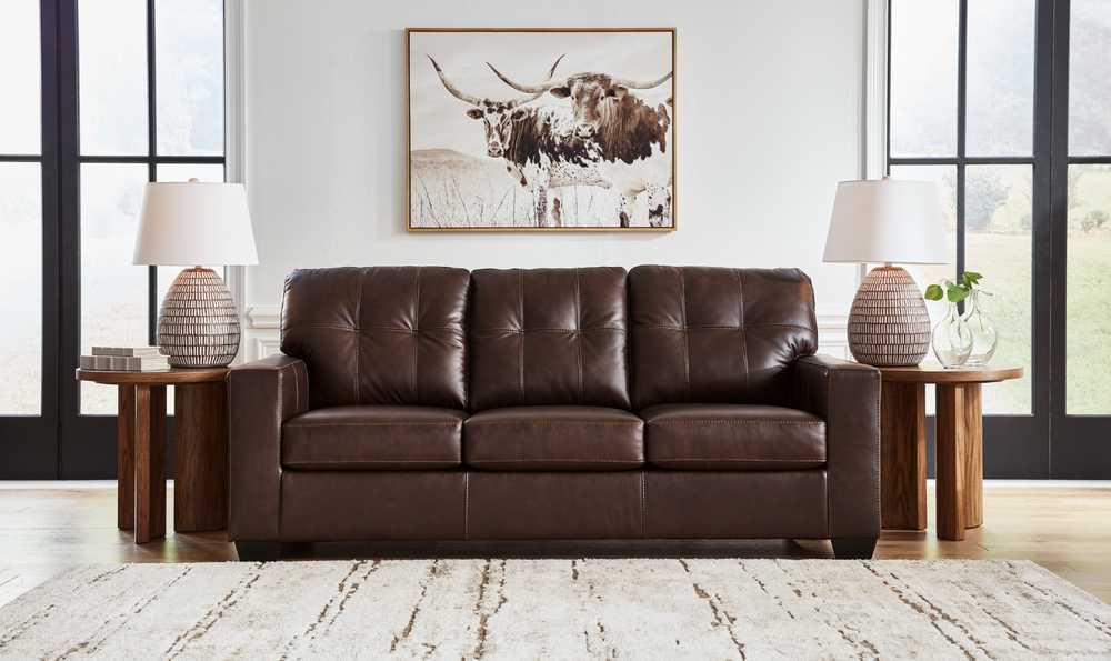 Santorine Tufted Queen Sofa Sleeper in Leather-Leahyco