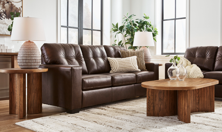 Santorine Tufted Queen Sofa Sleeper in Leather-Leahyco