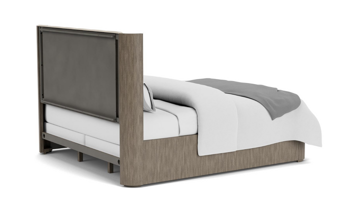 Sariel Contemporary Platform Bed with Upholstered Headboard