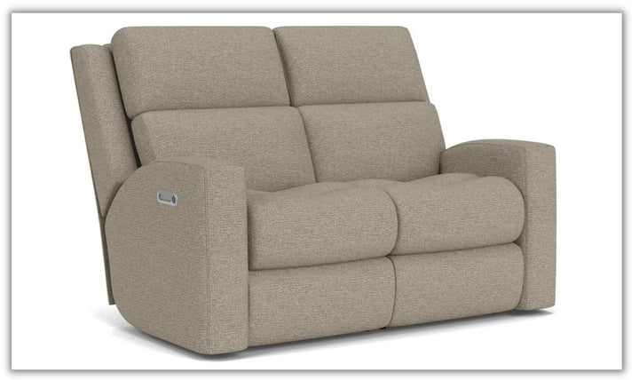 Flexsteel Score Power Reclining Loveseat with Power Headrests