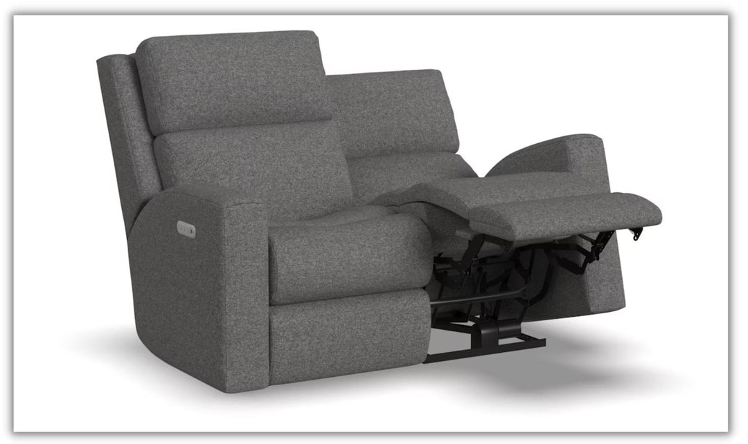 Flexsteel Score Power Reclining Loveseat with Power Headrests