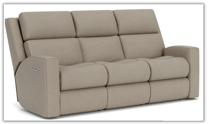 Flexsteel Score Power Reclining Sofa With Power Headrests & Lumbar