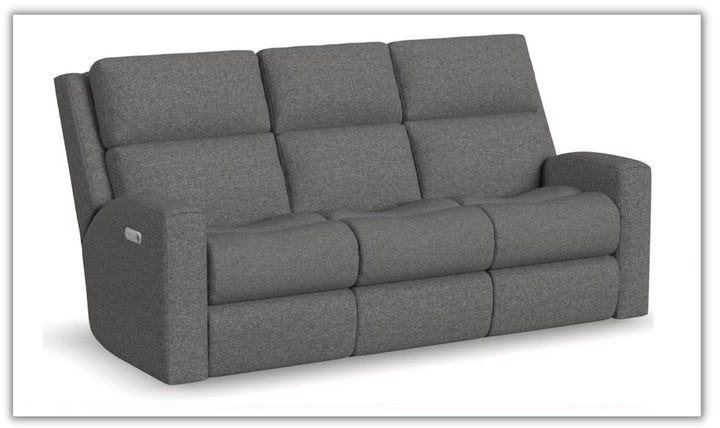 Flexsteel Score Power Reclining Sofa With Power Headrests & Lumbar