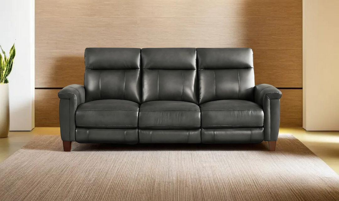 Sherwood 3-Seater Power Headrest Top Grain Leather Zero Gravity Reclining Sofa