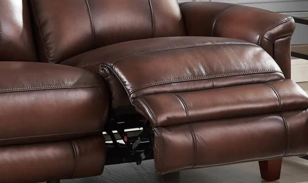 Sherwood Power Headrest Top Grain Leather Zero Gravity Recliner Living Room Set