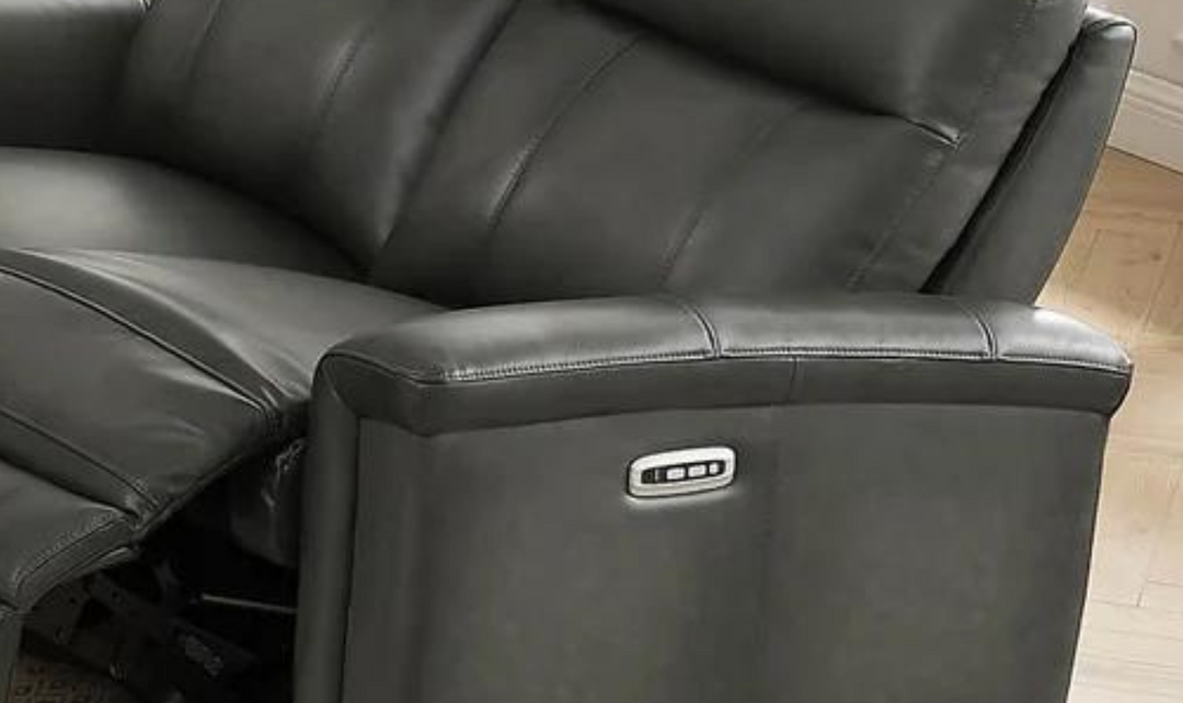 Sherwood Power Headrest Top Grain Leather Zero Gravity Reclining Loveseat