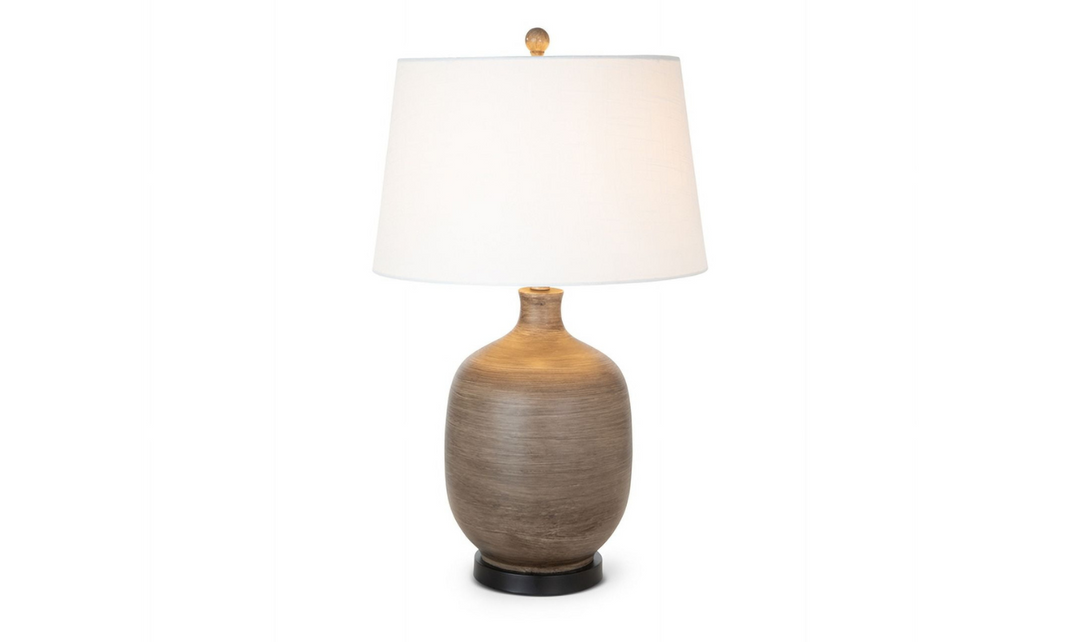 Sierra 28" Grey Brown Tone Poly Table Lamp, (Set of 2)