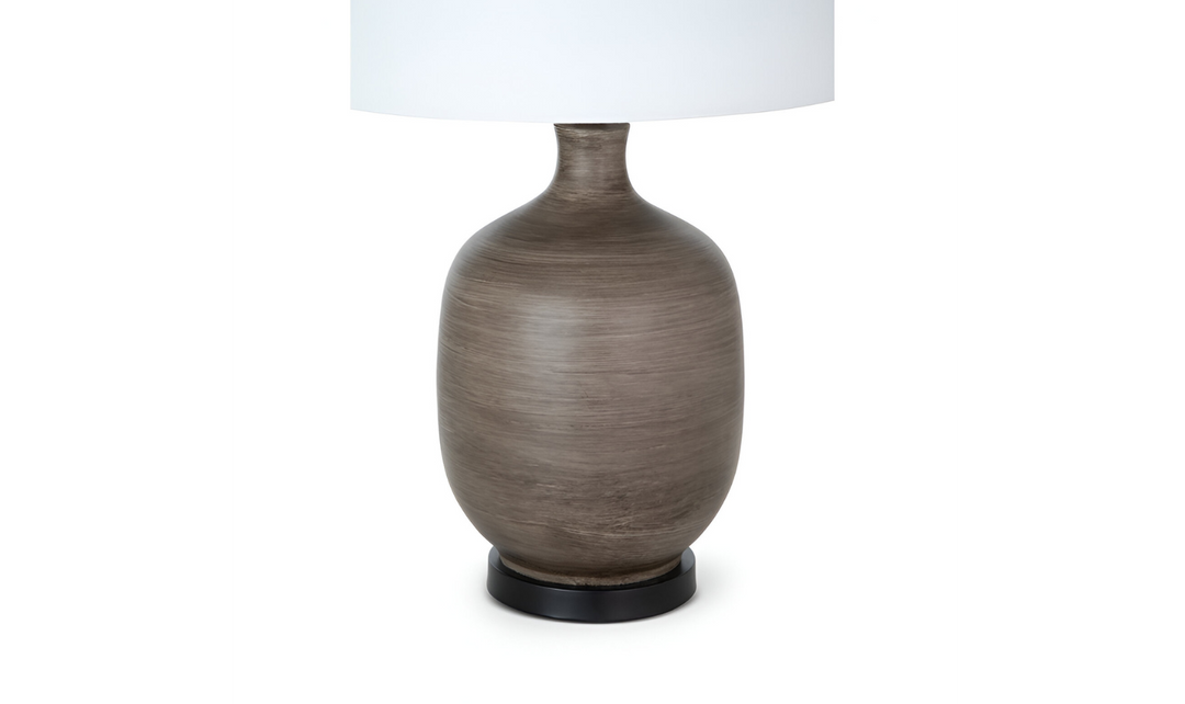 Sierra 28" Grey Brown Tone Poly Table Lamp, (Set of 2)