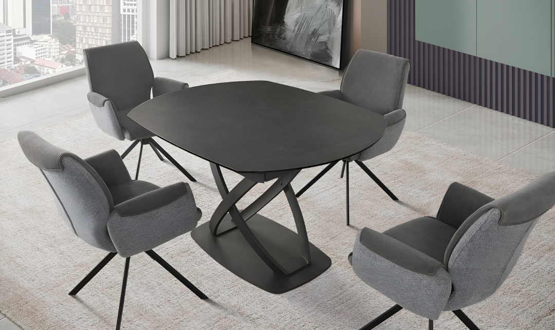 Soho Expandable Dining Table In Black- Leahyco