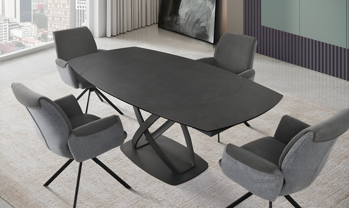 Soho Expandable Dining Table In Black- Leahyco