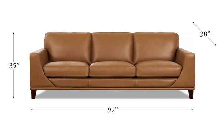 Soma 3-Seater Leather Sofa With Box Seat Cushions-Leahyco