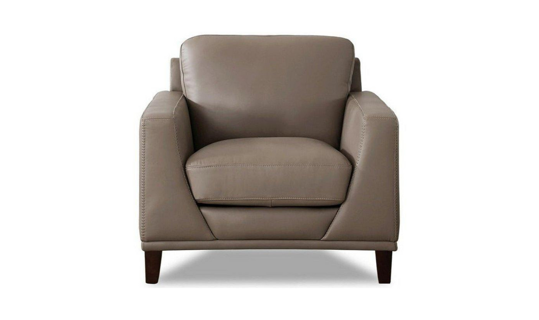 Soma Leather Chair With Box Seat Cushions-Leahyco