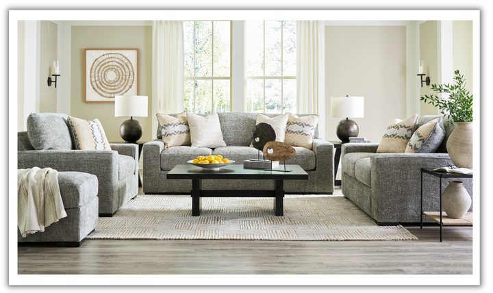 Dunmor Living Room Set In Graphite