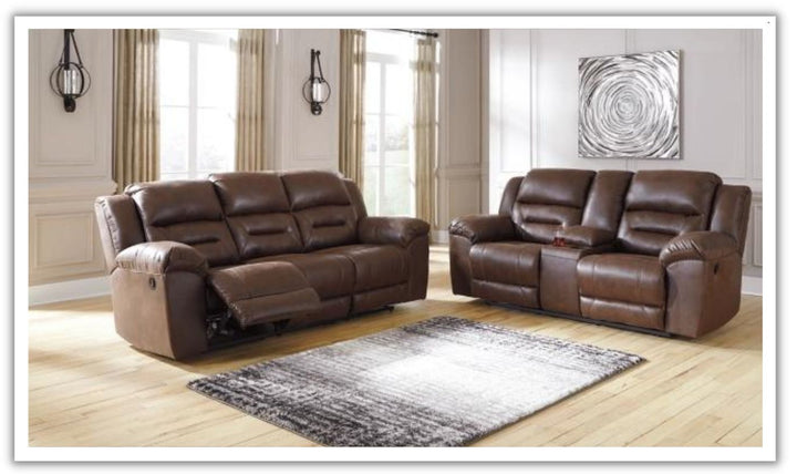 Stoneland Power Reclining Leather Living Room Set