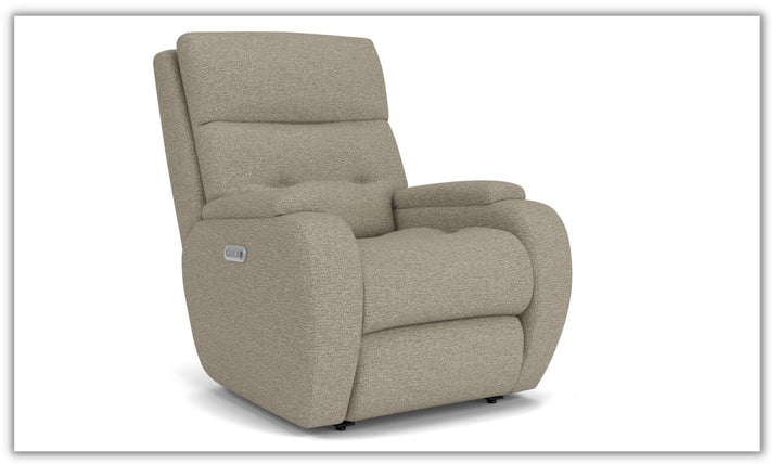 Flexsteel Strait Power Recliner Chair with Power Headrest