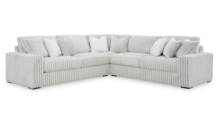 Stupendous L-Shaped Fabric Sectional Sofa with Removable Cushions