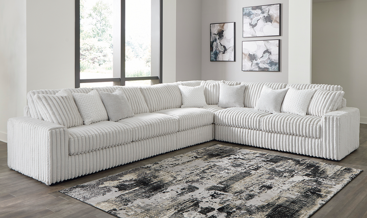 Stupendous L-Shaped Fabric Sectional Sofa with Removable Cushions