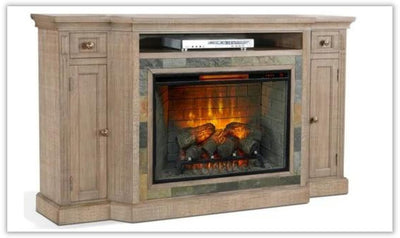 Sunny Designs Mantle Fireplace With Log Insert