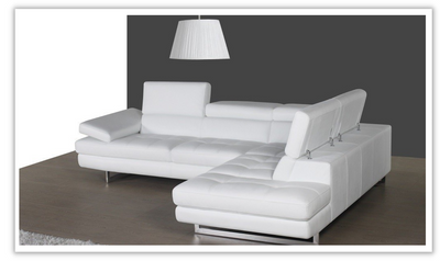 Buy Temps Calme Leather Sectional Sofa with Tufted Seat