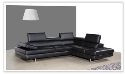 Buy Temps Calme Leather Sectional Sofa with Tufted Seat