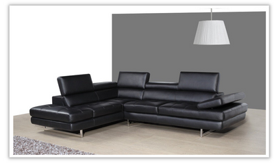 Buy Temps Calme Leather Sectional Sofa with Tufted Seat