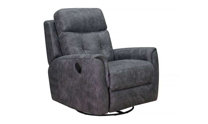 Torino Leather Swivel Rocker Recliner with Power Headrest