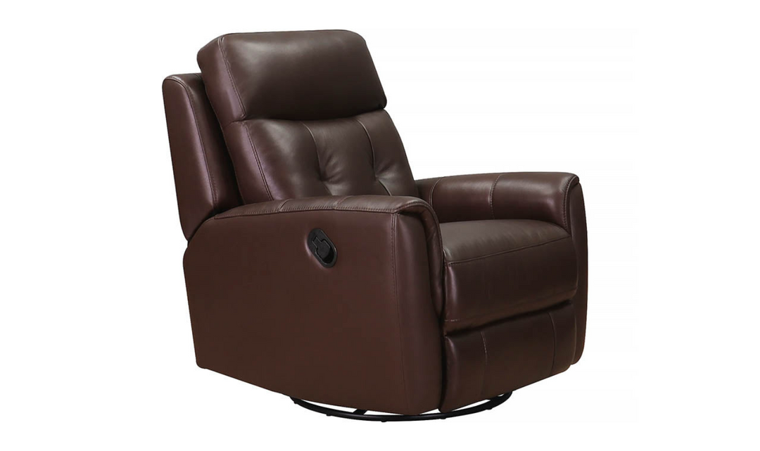 Torino Leather Swivel Rocker Recliner with Power Headrest