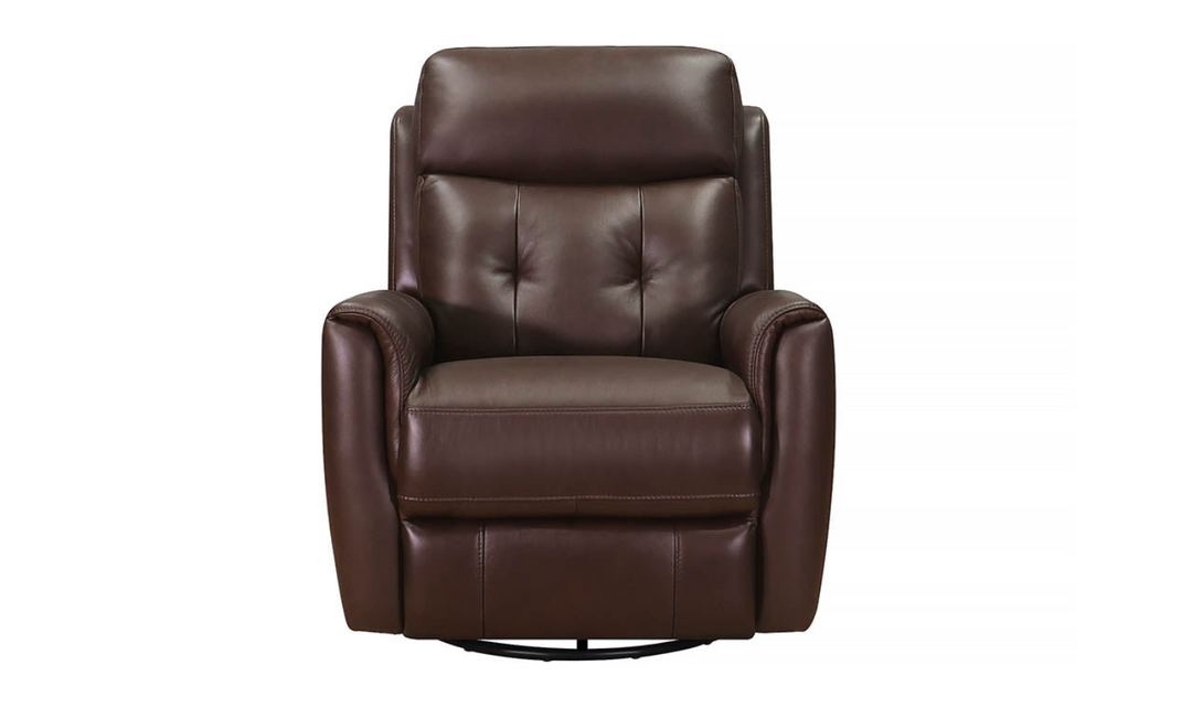 Torino Leather Swivel Rocker Recliner with Power Headrest