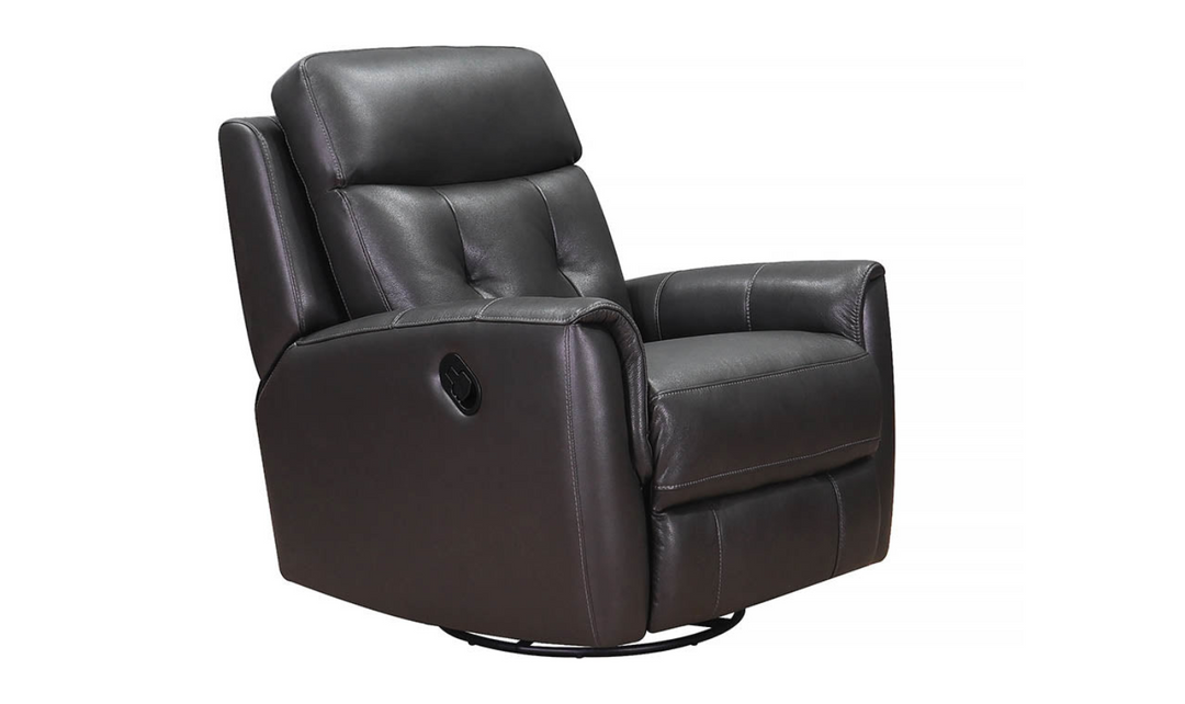 Torino Leather Swivel Rocker Recliner with Power Headrest