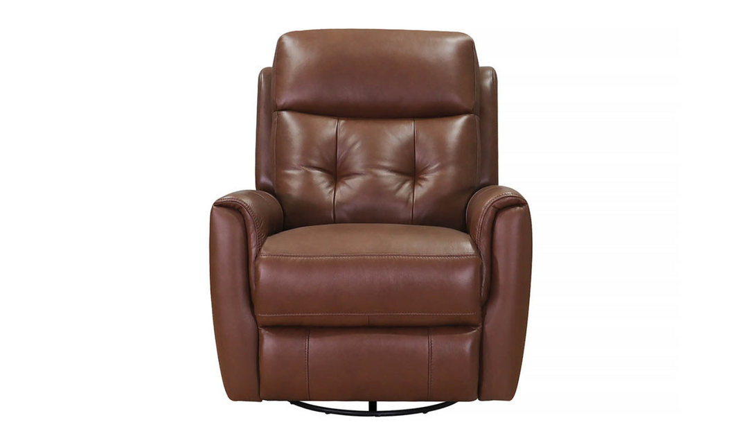 Torino Leather Swivel Rocker Recliner with Power Headrest