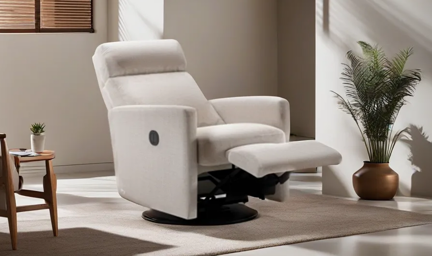 Luonto Track Fabric Recliner Chair with Adjustable Headrest