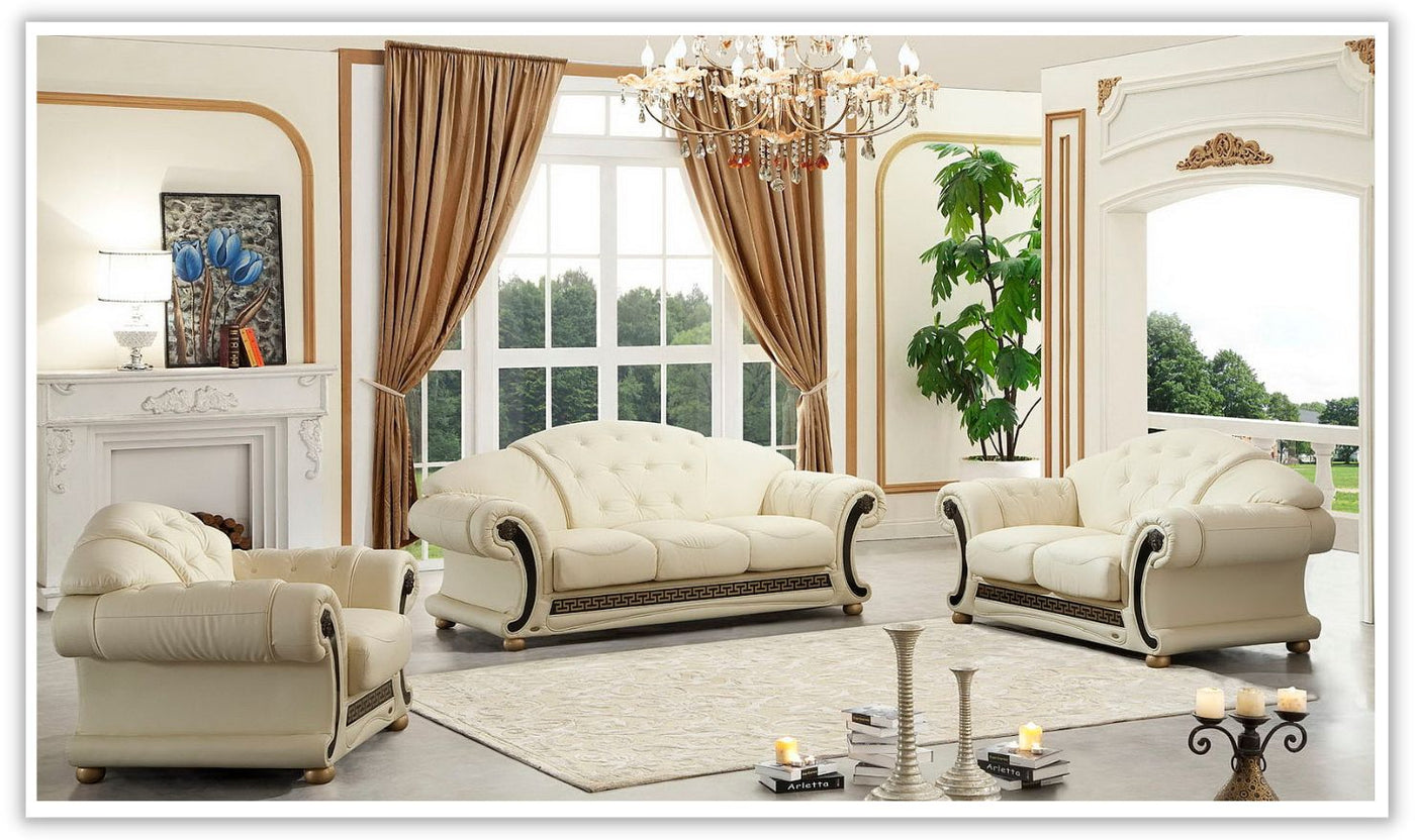 Apolo Living Room Set with Tufted Seats