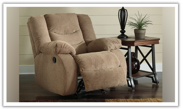 Modern Heritage Tulen Leather Manual Recliner Chair with Cushion Padded Arms