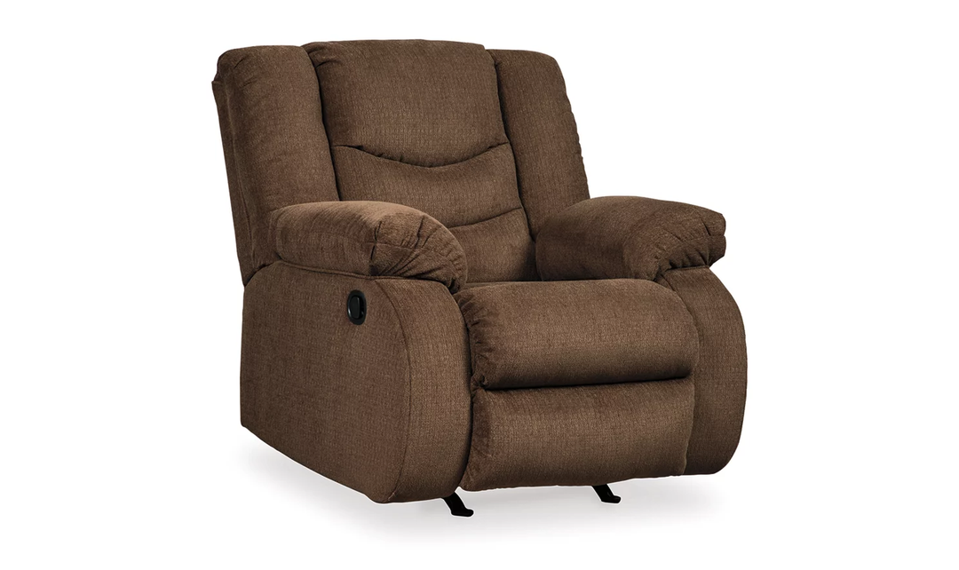 Modern Heritage Tulen Leather Manual Recliner Chair with Cushion Padded Arms