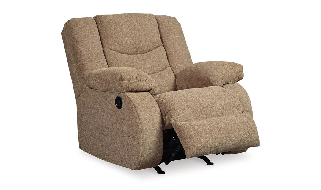 Modern Heritage Tulen Leather Manual Recliner Chair with Cushion Padded Arms