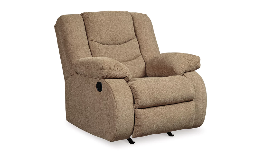 Modern Heritage Tulen Leather Manual Recliner Chair with Cushion Padded Arms