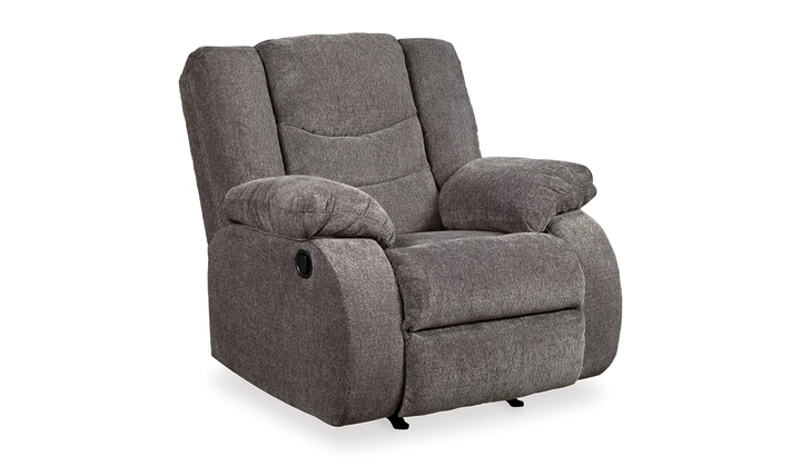 Modern Heritage Tulen Leather Manual Recliner Chair with Cushion Padded Arms