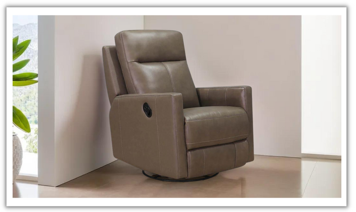 Vienna Manual Swivel Rocker Leather Recliner Chair