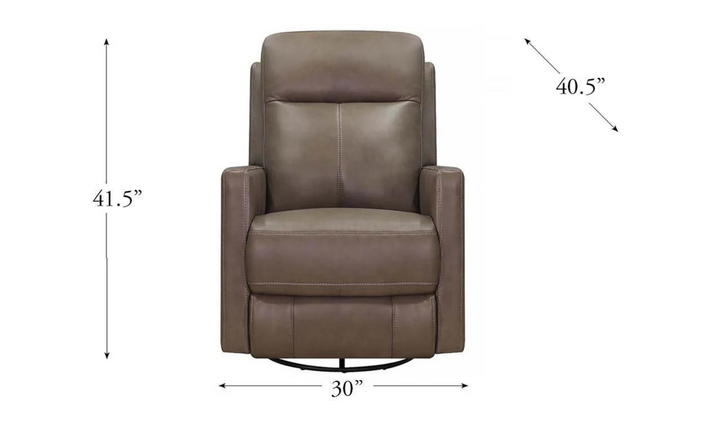 Vienna Manual Swivel Rocker Leather Recliner Chair