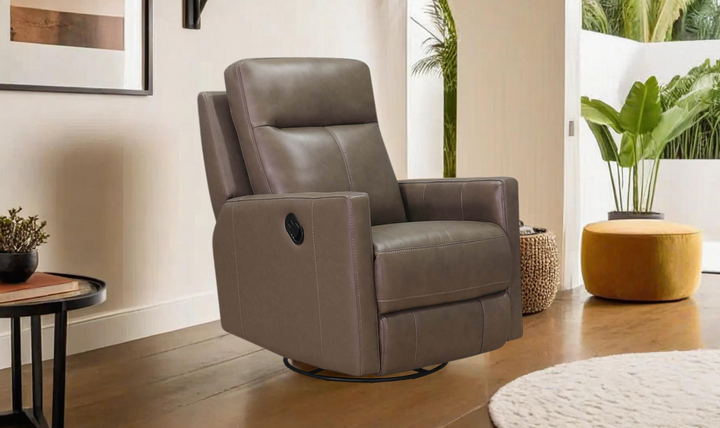 Vienna Power Swivel Rocker Leather Recliner Chair