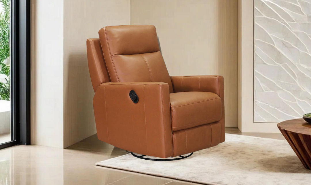 Vienna Power Swivel Rocker Leather Recliner Chair